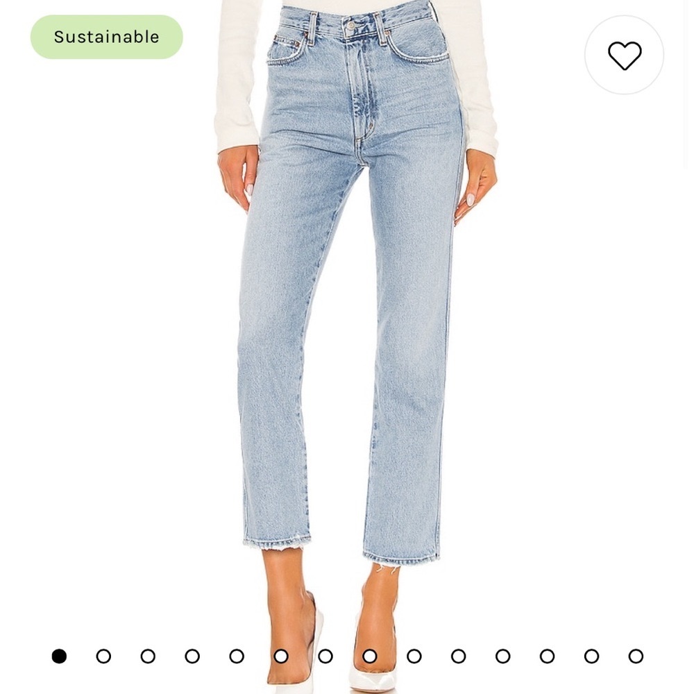 Agolde Light Blue Straight Leg Jeans